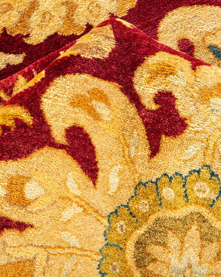 Traditional Mogul Red Wool Area Rug 8' 2" x 10' 2" - Solo Rugs