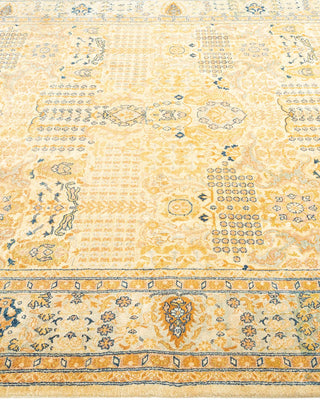 Traditional Mogul Ivory Wool Area Rug 6' 0" x 8' 10" - Solo Rugs