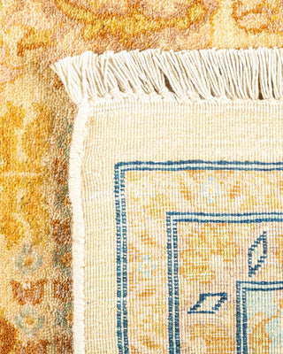 Traditional Mogul Ivory Wool Area Rug 6' 0" x 8' 10" - Solo Rugs