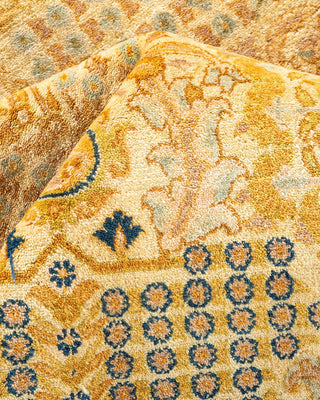 Traditional Mogul Ivory Wool Area Rug 6' 0" x 8' 10" - Solo Rugs