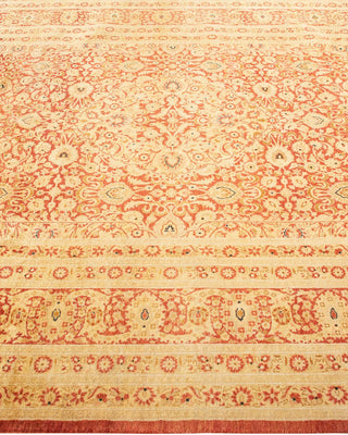 Traditional Mogul Orange Wool Area Rug 6' 3" x 9' 2" - Solo Rugs