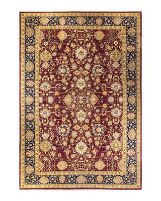 Traditional Mogul Red Wool Area Rug 12' 1" x 17' 10" - Solo Rugs