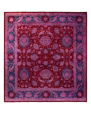 Fine Vibrance, One-of-a-Kind Handmade Area Rug - Red, 13' 3" x 12' 1" - Solo Rugs