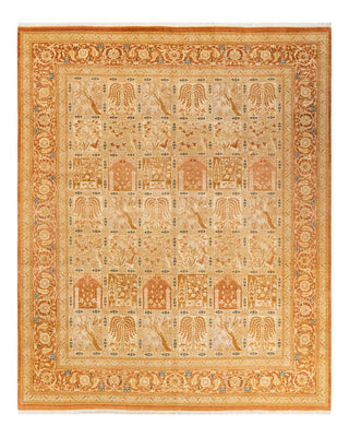 Traditional Mogul Brown Wool Area Rug 8' 3" x 10' 2" - Solo Rugs