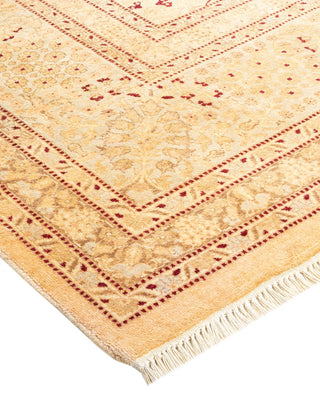 Traditional Mogul Beige Wool Area Rug 8' 2" x 10' 4" - Solo Rugs