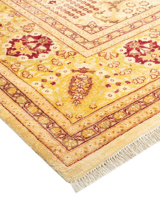Traditional Mogul Ivory Wool Area Rug 8' 1" x 10' 3" - Solo Rugs