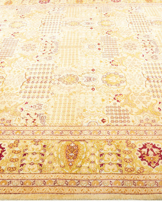 Traditional Mogul Ivory Wool Area Rug 8' 1" x 10' 3" - Solo Rugs