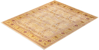 Traditional Mogul Ivory Wool Area Rug 8' 1" x 10' 3" - Solo Rugs