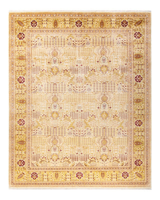 Traditional Mogul Ivory Wool Area Rug 8' 1" x 10' 3" - Solo Rugs