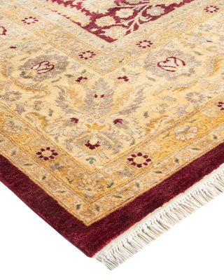 Traditional Mogul Red Wool Area Rug 8' 1" x 10' 1" - Solo Rugs