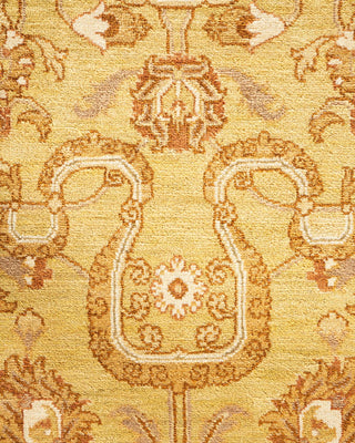 Contemporary Eclectic Green Wool Area Rug 9' 1" x 11' 10" - Solo Rugs