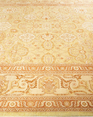 Contemporary Eclectic Green Wool Area Rug 9' 1" x 11' 10" - Solo Rugs