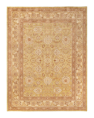 Contemporary Eclectic Green Wool Area Rug 9' 1" x 11' 10" - Solo Rugs