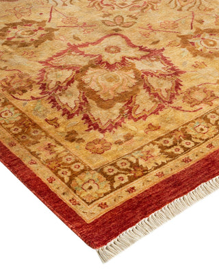 Traditional Mogul Orange Wool Area Rug 9' 2" x 11' 10" - Solo Rugs