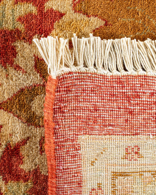 Traditional Mogul Orange Wool Area Rug 9' 2" x 11' 10" - Solo Rugs