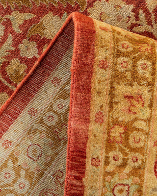 Traditional Mogul Orange Wool Area Rug 9' 2" x 11' 10" - Solo Rugs
