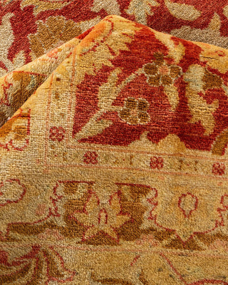 Traditional Mogul Orange Wool Area Rug 9' 2" x 11' 10" - Solo Rugs