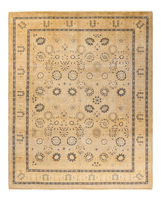 Traditional Mogul Ivory Wool Area Rug 8' 2" x 10' 1" - Solo Rugs