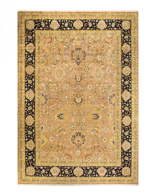 Traditional Mogul Yellow Wool Area Rug 10' 0" x 14' 3" - Solo Rugs