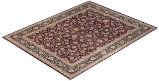 Traditional Mogul Red Wool Area Rug 9' 2" x 11' 8" - Solo Rugs