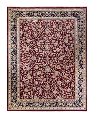 Traditional Mogul Red Wool Area Rug 12' 4" x 15' 5" - Solo Rugs