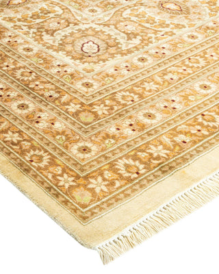 Traditional Mogul Ivory Wool Area Rug 10' 1" x 14' 2" - Solo Rugs
