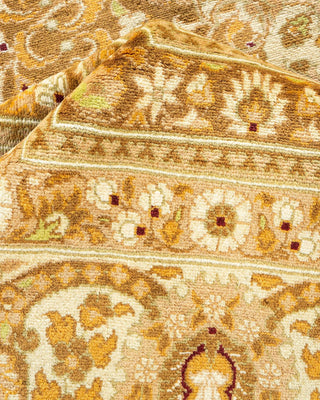 Traditional Mogul Ivory Wool Area Rug 10' 1" x 14' 2" - Solo Rugs