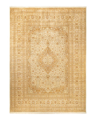 Traditional Mogul Ivory Wool Area Rug 10' 1" x 14' 2" - Solo Rugs