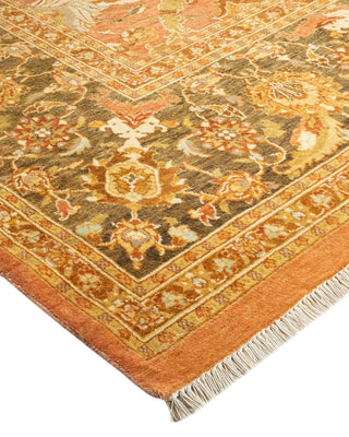 Traditional Mogul Brown Wool Area Rug 8' 2" x 10' 3" - Solo Rugs