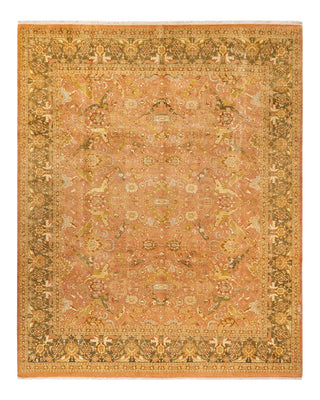 Traditional Mogul Brown Wool Area Rug 8' 2" x 10' 3" - Solo Rugs
