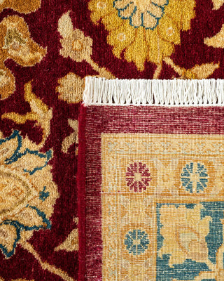 Traditional Mogul Red Wool Area Rug 6' 0" x 8' 9" - Solo Rugs