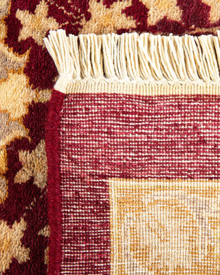 Traditional Mogul Red Wool Area Rug 6' 1" x 9' 3" - Solo Rugs