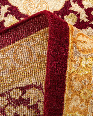 Traditional Mogul Red Wool Area Rug 6' 1" x 9' 3" - Solo Rugs