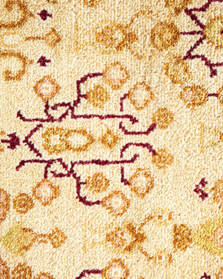 Traditional Mogul Ivory Wool Area Rug 9' 0" x 11' 3" - Solo Rugs