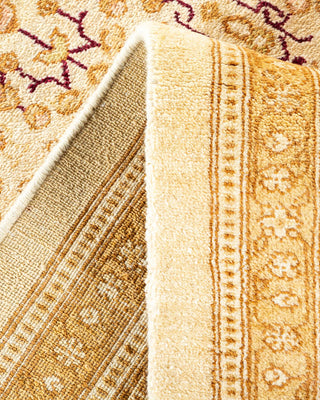 Traditional Mogul Ivory Wool Area Rug 9' 0" x 11' 3" - Solo Rugs