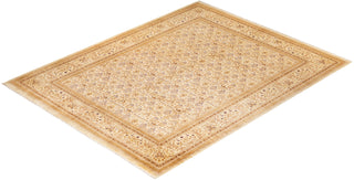 Traditional Mogul Ivory Wool Area Rug 9' 0" x 11' 3" - Solo Rugs