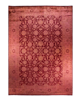 Contemporary Fine Vibrance Red Wool Area Rug 10' 3" x 14' 3" - Solo Rugs