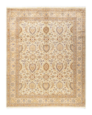 Traditional Mogul Ivory Wool Area Rug 8' 4" x 10' 4" - Solo Rugs