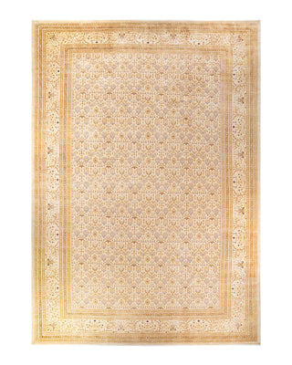 Traditional Mogul Ivory Wool Area Rug 12' 3" x 18' 1" - Solo Rugs