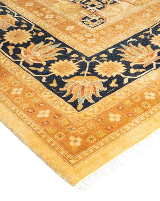 Traditional Mogul Ivory Wool Area Rug 9' 1" x 12' 2" - Solo Rugs