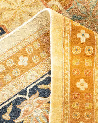 Traditional Mogul Ivory Wool Area Rug 9' 1" x 12' 2" - Solo Rugs