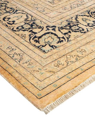 Traditional Mogul Beige Wool Area Rug 9' 3" x 12' 0" - Solo Rugs