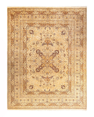 Traditional Mogul Ivory Wool Area Rug 9' 1" x 11' 10" - Solo Rugs