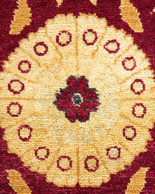 Traditional Mogul Red Wool Area Rug 7' 10" x 10' 6" - Solo Rugs