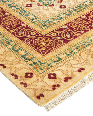 Traditional Mogul Ivory Wool Area Rug 8' 2" x 10' 5" - Solo Rugs