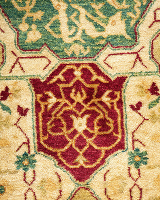 Traditional Mogul Ivory Wool Area Rug 8' 2" x 10' 5" - Solo Rugs