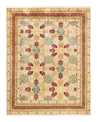 Traditional Mogul Ivory Wool Area Rug 8' 2" x 10' 5" - Solo Rugs