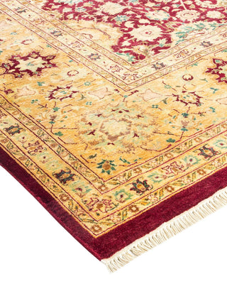 Traditional Mogul Red Wool Area Rug 7' 10" x 10' 3" - Solo Rugs