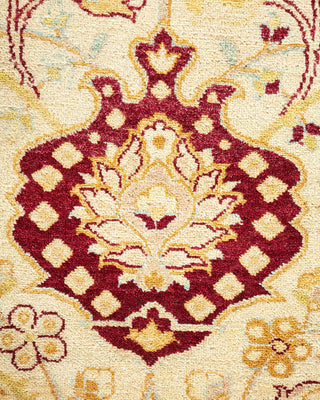 Traditional Mogul Ivory Wool Area Rug 8' 3" x 10' 0" - Solo Rugs