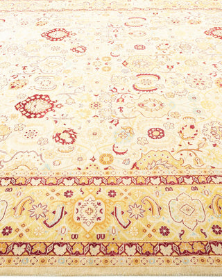 Traditional Mogul Ivory Wool Area Rug 8' 3" x 10' 0" - Solo Rugs